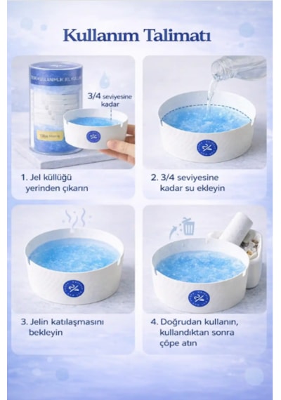 25 Adet Jel Küllük Kül Ve Koku Emici Tek Kullanımlık Küllük Jel Kül Tablası