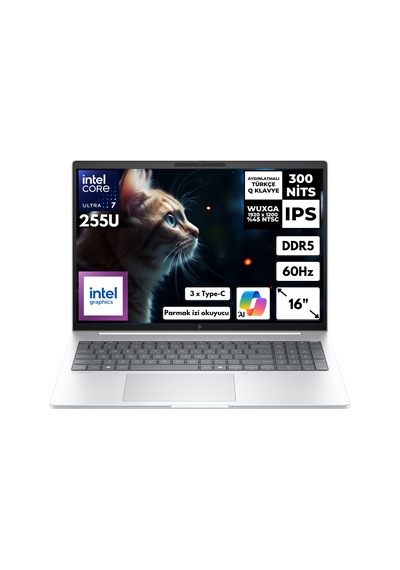 HP EliteBook 8 C9FG8ETHMF18 Ultra 7-255U 64 GB 512 GB SSD 16" W11P Dizüstü Bilgisayar