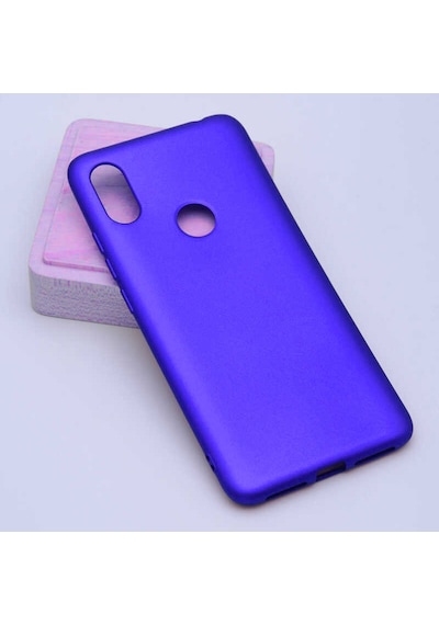 Noktaks - Redmi S2 Uyumlu - Kılıf Mat Soft Esnek Premier Silikon Kapak - T5214 - Saks Mavi Saks Mavi