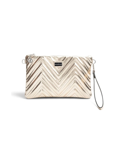 Silver Polo Altın - Altın Kapitone V Kadın Portföy Ve Clutch El Çantası Sp1250