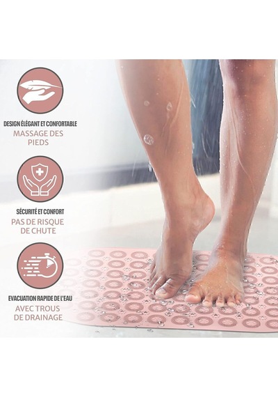 Dln Shop Massage Bath Math Banyo & Duş Kaydırmazı Pembe Renk Masajlı Model Banyo Paspas V-142 Pembe