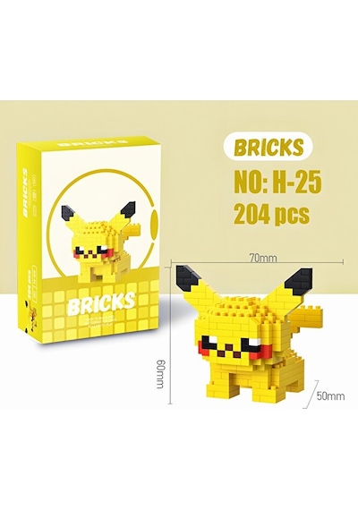 Brıcks Pikachu & Charizard 2 Li Set Pokemon Uyumlu Mini Yapı Bl