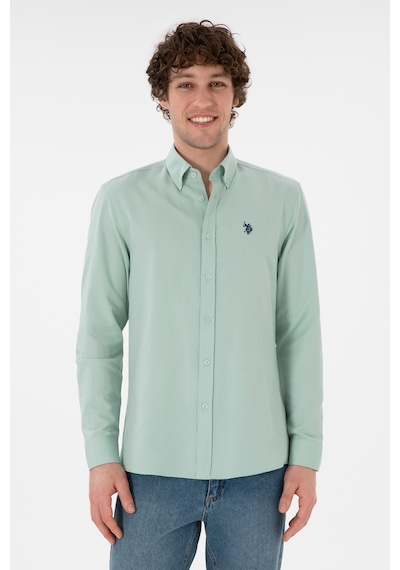 U.s. Polo Assn. Erkek Su Yeşili Gömlek Basic 50306338-vr048 Su Yesılı Su Yeşili
