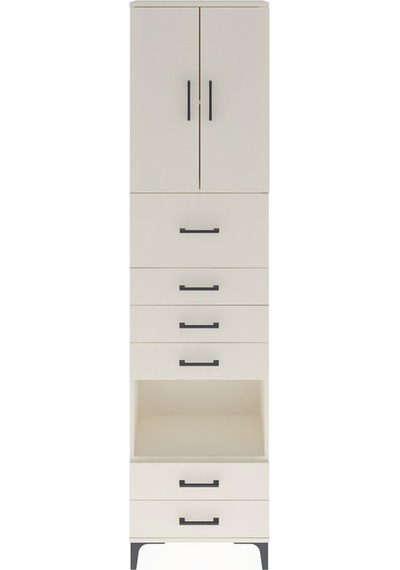 Arges Dolap 3 Raflı 6 Çekmeceli 2 Kapaklı 60x30x243 Aytaşı-ay... Aytaşı