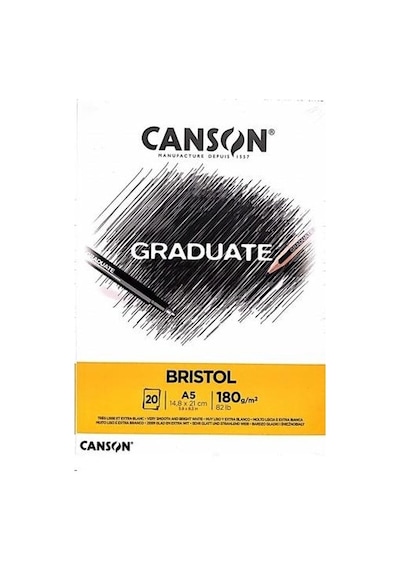 Canson Pad Cangrad Bristol 204 A5 180g 20syf