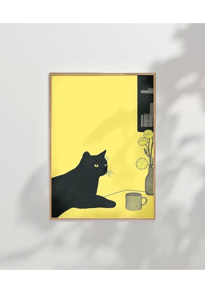 Çerçevesiz Poster Kitaplıkta Sakinlik