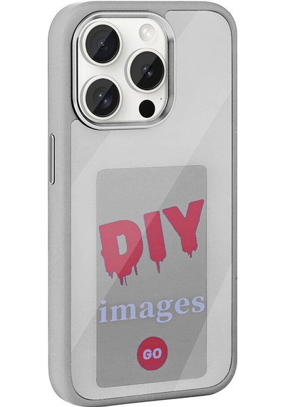Apple Uyumlu iPhone 15 Pro Max Kılıf Ekranı Yansıtan Zore Akıllı Nfc Kapak Gri