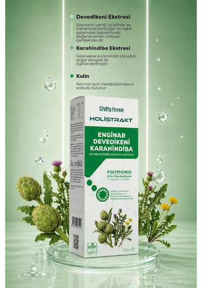 Holistrakt - Enginar, Devedikeni Ve Karahindiba İçeren Sıvı Ekstrat 250 Ml