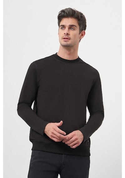 Morven Erkek Siyah Basic Dynamic Fit Bisiklet Yaka Sweet Shirt 25ks063010001 Siyah Siyah
