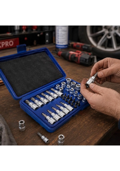 Workpro Wp202595 3/8' Cr-v 34 Parça Ağır Hizmet Torx Lokma Takımı E/t Serisi