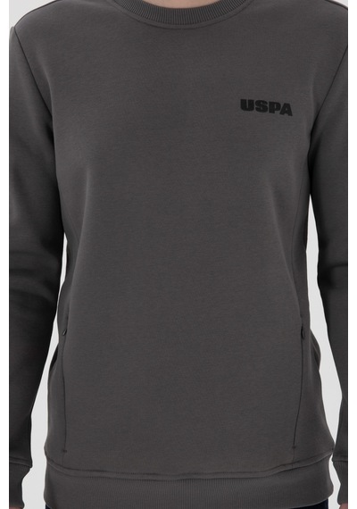 U.S. Polo Assn. Erkek Regular Fit Bisiklet Yaka Antrasit Sweatshirt 50292362-VR006