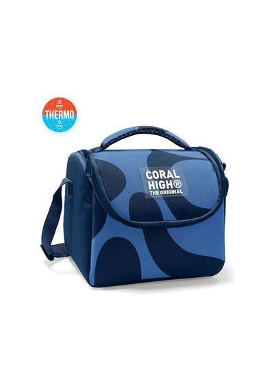 Coral High Beslenme Çantası 22788, Erkek Çocuk, Lacivert Mavi Renkli Çizgili, Isı Yalıtımlı Mavi - Lacivert