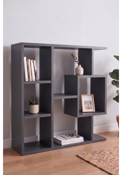 Reyo Enda Home Yegane Duvar Rafı, Duvar Kitaplığı, Dekoratif Kitaplık, Zeminde veya Duvarda Kullanıma Uygun Antrasit Reyo Enda Home Yegane Duvar Rafı, Duvar Kitaplığı, Dekoratif Kitaplık, Zeminde veya Duvarda Kullanıma Uygun Antrasit