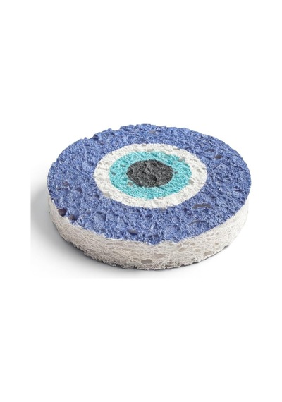 Magic Sponge Şişen Sihirli Sünger Nazar Boncuğu Desenli, Su İle Temas Ettiğinde Sünger Formunu