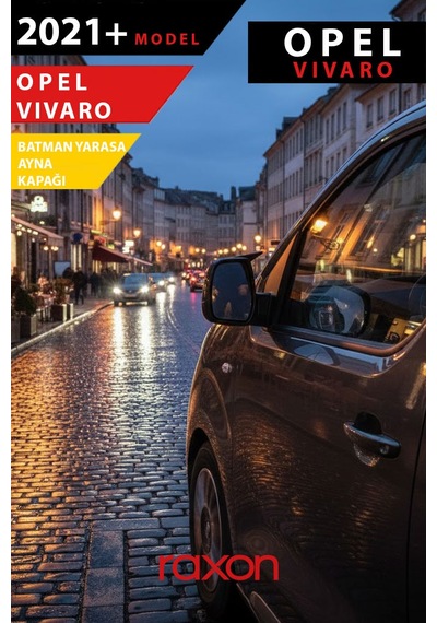 Opel Vivaro 2021+ Batman & Yarasa Ayna Kapağı Parlak Piano Black Sport