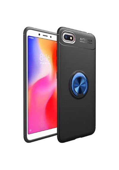 Huawei Y5 2018 Kılıf Zore Ravel Silikon Kapak Siyah-Mavi