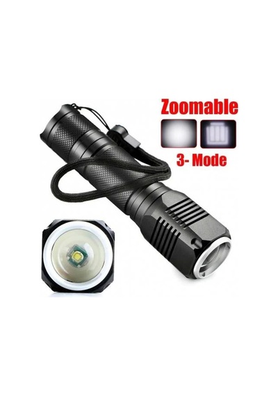 F.b.ı F-82 T6 Led Zoomlu 2000 Lm Yüksek Işık Şarjlı El Feneri Çok Renkli