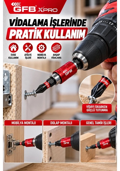 Gfb Xpro 32 Parça Tornavida Uç Seti Quick Release Bit Tutuculu, Ph/pz/hex/torx/torx-proof Uçlu Kom