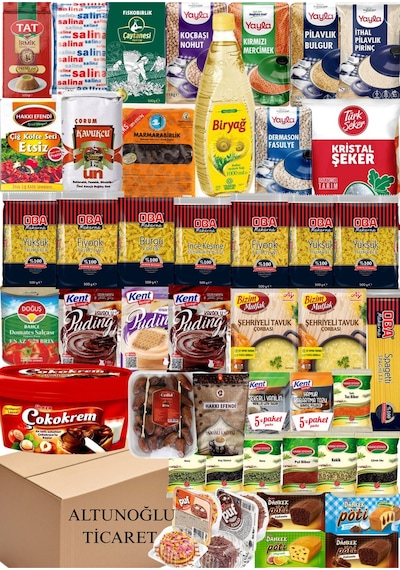 Ramazan Kolisi Erzak Paketi Kumanya Yardım Kolisi Mega 45 Parça Ürün Çocuklar İçin Çikolata Set