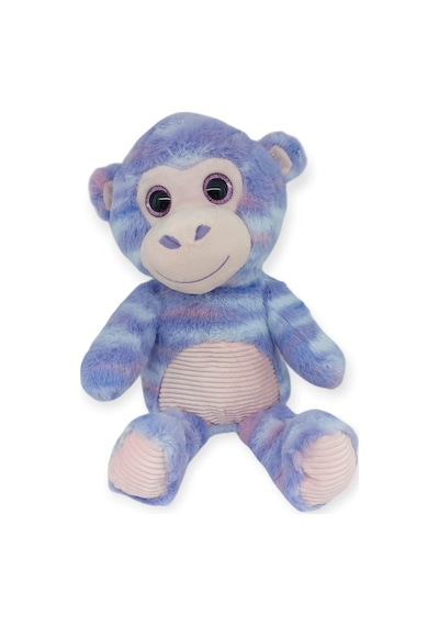 Peluş Renkli Hayvanlar 38 Cm - Maymun Lisinya Mavi