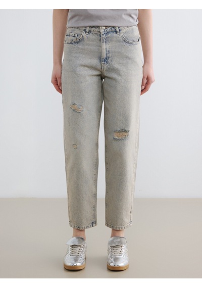 Lcw Jeans İndigo Boyfriend Kadın Jean Pantolon