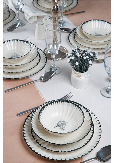Derya Hayat Ağacı 24 Parça Yemek Seti Çok Renkli