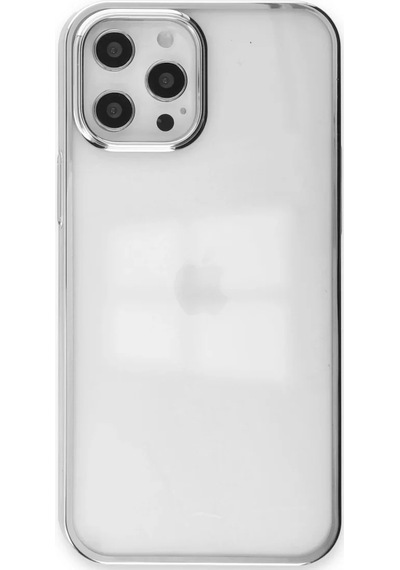Newface Apple, Uyumlu iPhone 12 Pro Max Kılıf Element Silikon - Gümüş