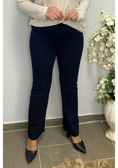 Mia Butik Kadın Lacivert İspanyol Paça Punto Pantolon Lacivert