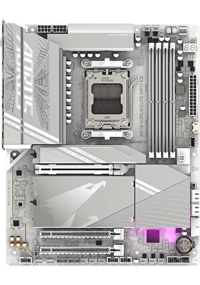 Gigabyte X870e Aorus Elıte Wıfı7 Ice 8200mhz Oc Ddr5 M.2 Am5 Atx Anakart