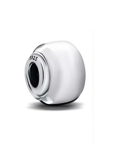 Fubena Mini Beyaz Murano Yüzük Charm