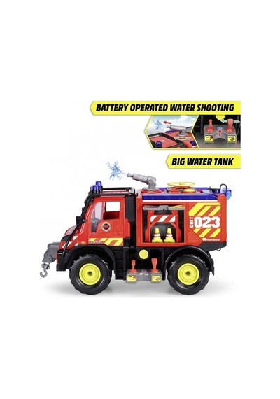 203719033 Dickie Unimog U530 Fire Rescue Freewheel Light Sound İ