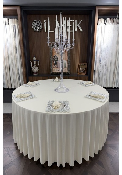 Dertsiz Yuvarlak Masa Örtüsü 280-300-320 Cm Geniş En Dikişsiz Düğün Davet Organizasyon Otel Restoran Krem Krem Dertsiz Yuvarlak Masa Örtüsü 280-300-320 Cm Geniş En Dikişsiz Düğün Davet Organizasyon Otel Restoran Krem Krem