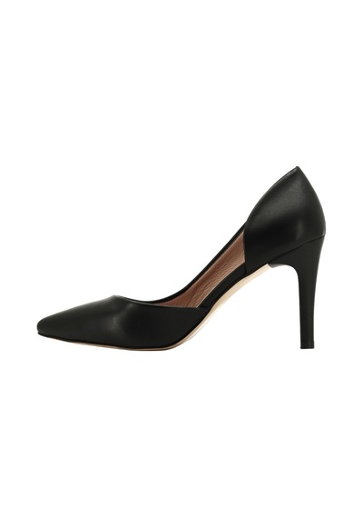 Hobby Ayakkabı Kadın Suni Deri Sivri Burun 9 Cm İnce Topuk Stiletto Siyah