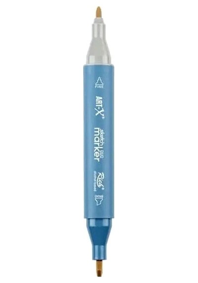 Rich Klm-18029 Art-x Sketch Marker Kalem Duo 7502 Khaki Grey Standart