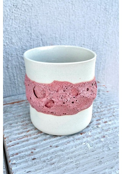 Ceramingo Ozz Glaze Krater Pembe - Dokulu Stoneware Sırı 330 Ml