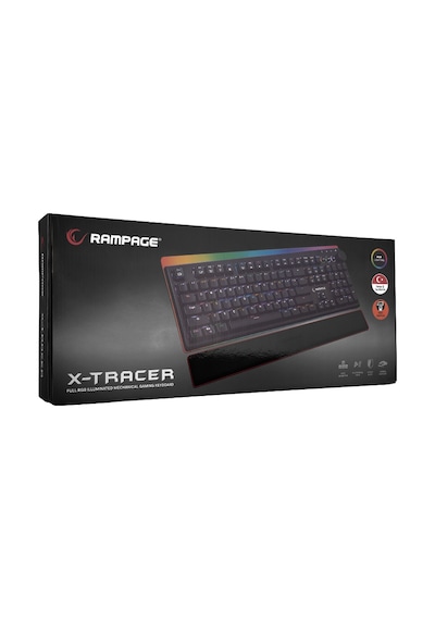Rampage KB-R97 X-Tracer Mekanik RGB Aydınlatmalı RED Switch Gaming Oyuncu Klavye