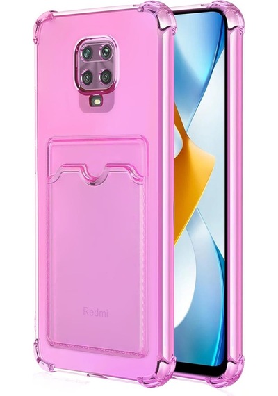 Microsonic Xiaomi Redmi Note 9 Pro Card Slot Shock Kılıf Füme
