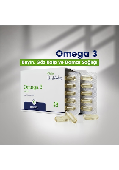 Dr. Ümit Aktaş Omega 3 33/22 Takviyesi 60 Kapsül