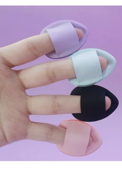 Mucit Home 5 Adet Mini Kozmetik Puf Parmak Yüz Makyaj Sünger Concealer Göz Altı Kapatıcı