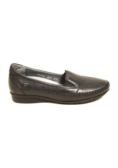 Forelli 51302 Lady Hakiki Deri Comfort Kadın Günlük Ayakka Sıyah