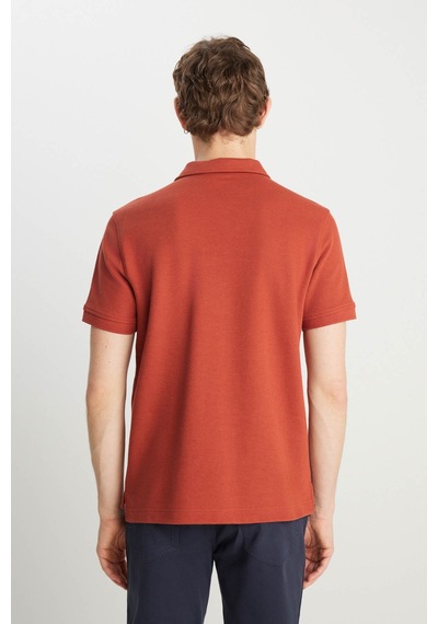 Wrangler Erkek Regular Fit Polo Kiremit Erkek Kısa Kol T-shirt Kırmızı