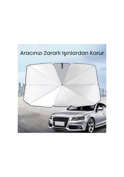 Genel Markalar Honda City, Opel Astra, Peugeot 308, Citroen C4, Fiat Linea Uyumlu Oto Şemsiye - Siyah Siyah