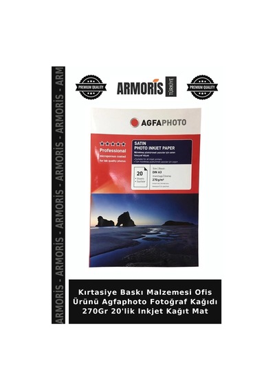 Kırtasiye Baskı Malzemesi Ofis Ürünü Agfaphoto Fotoğraf Kağıdı 270gr 20'lik Inkjet Kağıt Mat