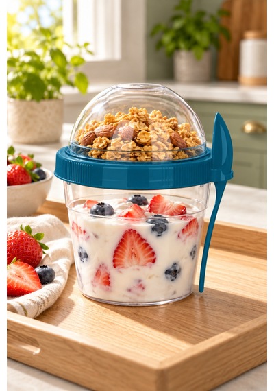 Emilahome Baby "n"take'n Go 500 Ml Beslenme Kabı &yoğurt Kabı & Mama Kabı Lacivert - 867622801 Lacivert