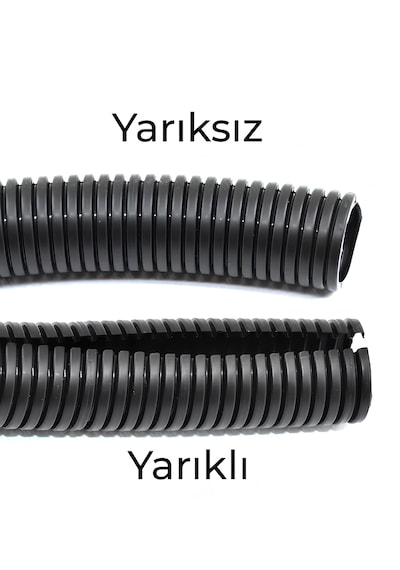 23mm Yarıklı Spiral Hortum Kablo Gizleme İzolasyon Borusu Esnek S