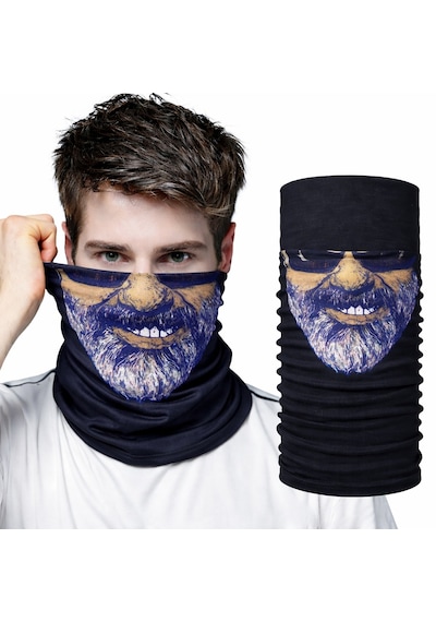 Sakallı - 292 - Yüz Desenli Baf Buff Çok Amaçlı Boyunluk &amp Maske - Edntrend - 1 No