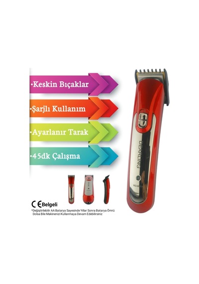 Rd-607 Şarjlı Ense Ve Sakal Tıraş Makinesi