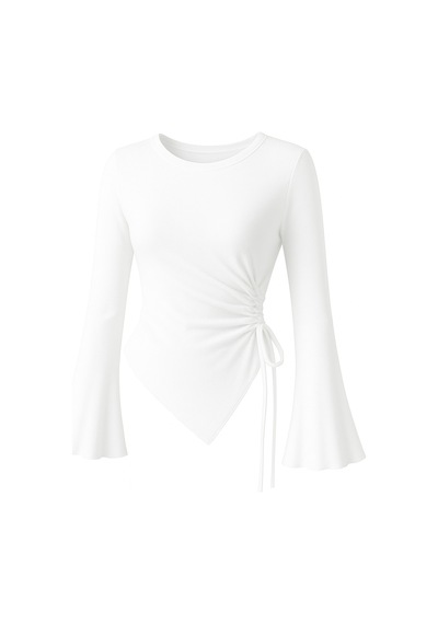 Meren Like Your Style Beyaz Yuvarlak Yaka Drape Detaylı İspanyol Kol Tesettür Uyumlu Üst Bluz Beyaz Meren Like Your Style Beyaz Yuvarlak Yaka Drape Detaylı İspanyol Kol Tesettür Uyumlu Üst Bluz Beyaz