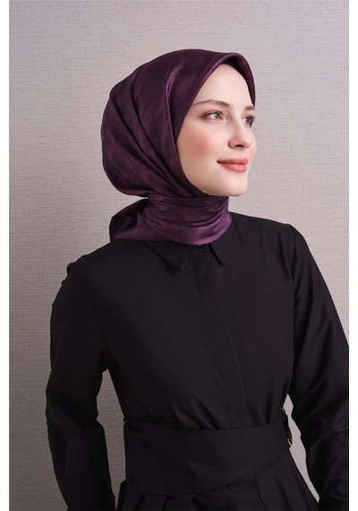 Armine Sura İpek Eşarp 2026-2027 - Sonbahar Kış-asm9630 Mor
