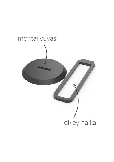 Toka Standı Saç Tokası Düzenleyici Masaüstü Organizer Siyah